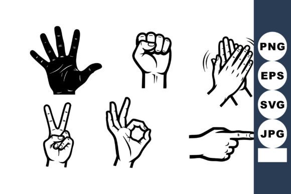 Bold Black and White Hand Line Art for Modern Design