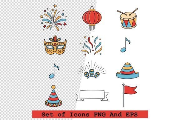 Build a Cohesive Visual Language with a Set of Festival Icons Vector