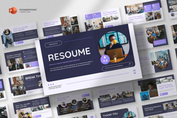 Building a Professional Narrative with a Resume Portfolio PowerPoint Template