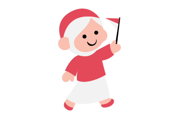 Cartoon Character with Indonesian Flag – A Practical Design Resource for Digital and Print Projects