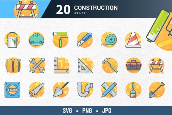 Construction Tools Building Icons: A Versatile Resource for Creative Projects