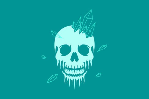 Death and Cold Skull Freeze Illustration