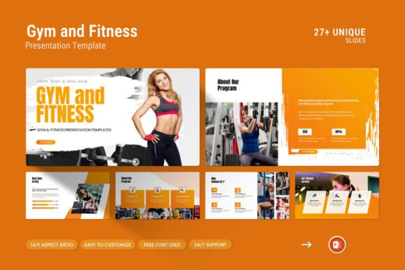 Elevate Your Brand with the Gym Fitness PowerPoint Template