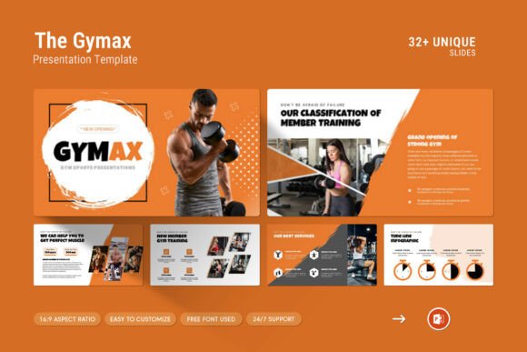 Gymax PowerPoint Presentation Template: Modern Design for Professional Impact