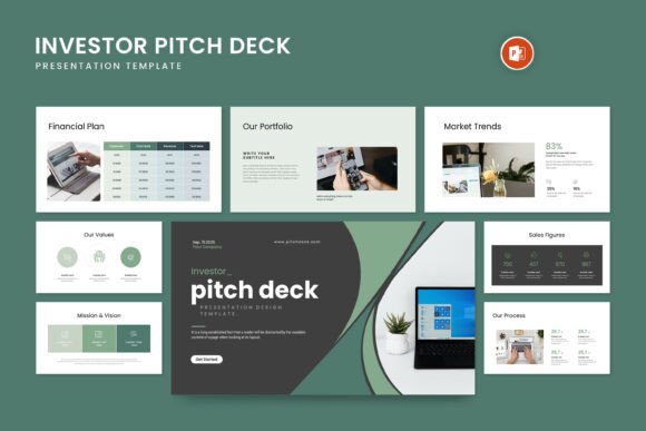Investor Pitch-Deck PowerPoint Template for Founders and Growing Teams