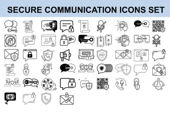 Set of Secure Communication Icons Vector: A Practical Review for Designers and Tech Professionals