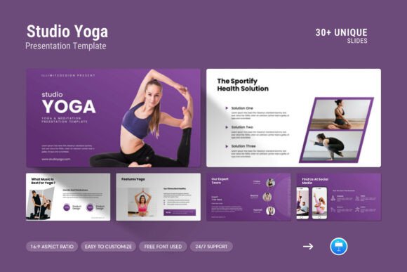 Studio Yoga Keynote Presentation Template: A Practical Evaluation for Business Professionals