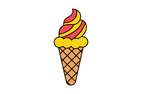 The Versatility of an Illustration of a Swirl Ice Cream Cone in Contemporary Design Work